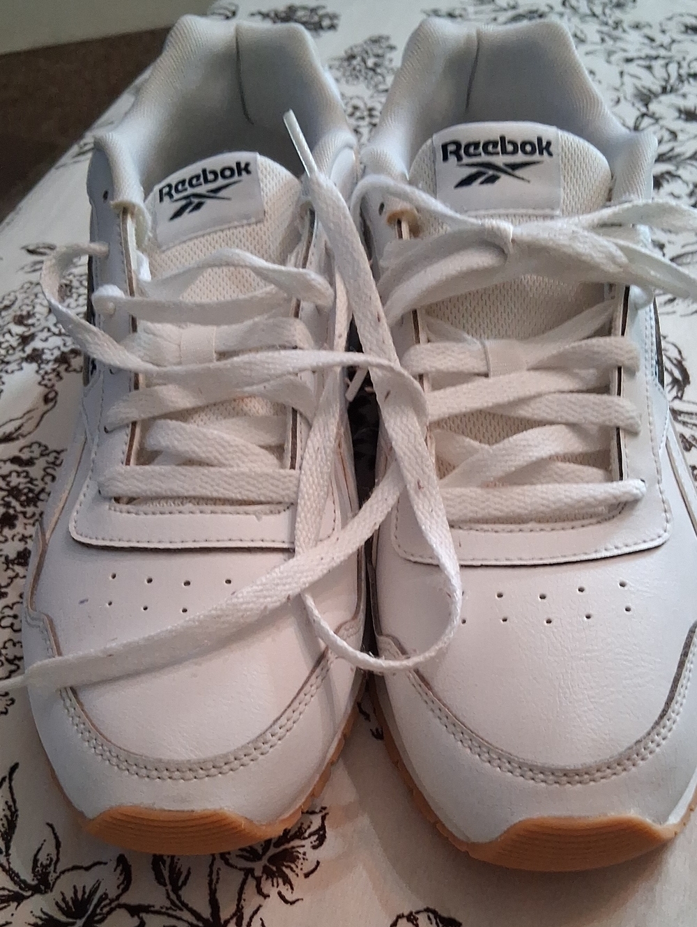 Reebok White Sneakers with Gum Outsole